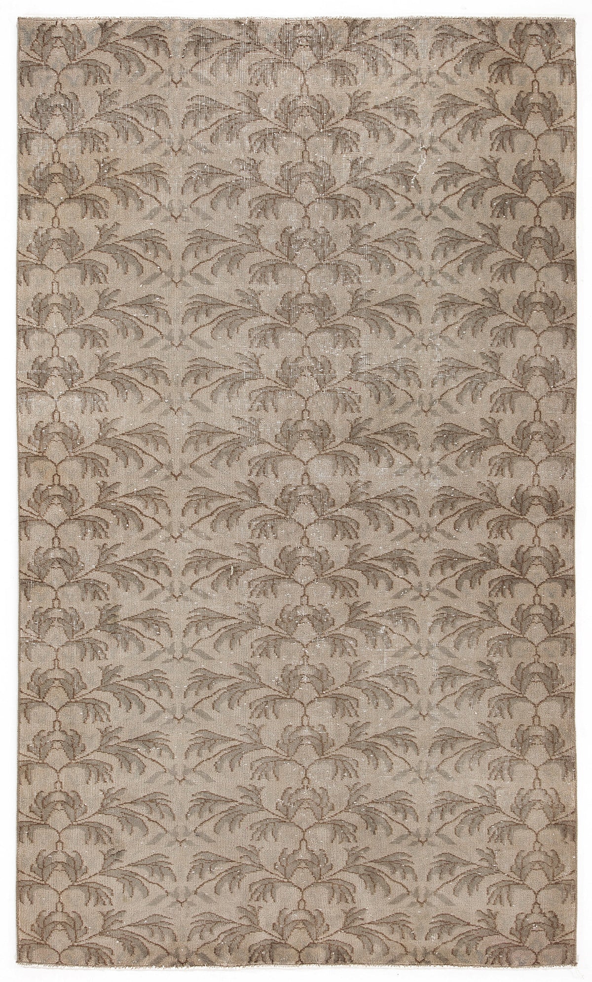 Beige Over Dyed Vintage Rug 4&#39;10&#39;&#39; x 8&#39;4&#39;&#39; ft 148 x 253 cm