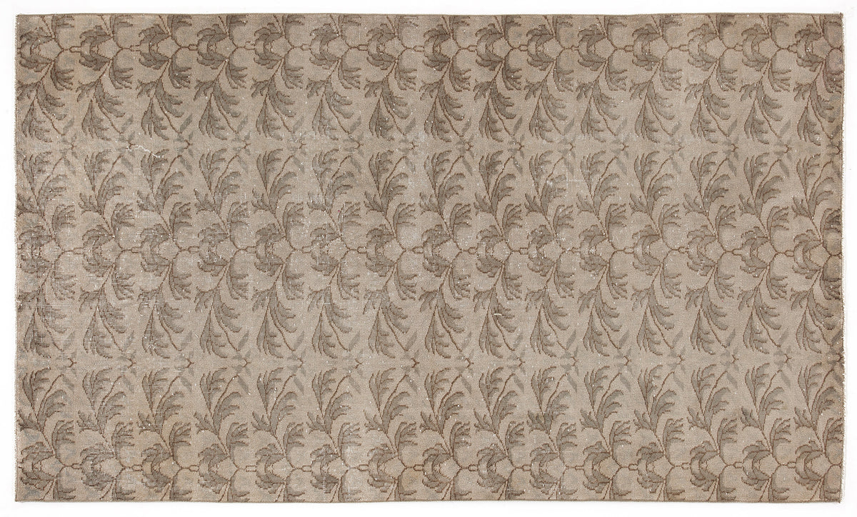 Beige Over Dyed Vintage Rug 4&#39;10&#39;&#39; x 8&#39;4&#39;&#39; ft 148 x 253 cm