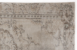 Beige Over Dyed Vintage Rug 5'6'' x 8'11'' ft 167 x 272 cm