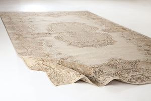 Beige Over Dyed Vintage Rug 5'11'' x 9'5'' ft 181 x 287 cm