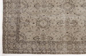 Beige Over Dyed Vintage Rug 5'2'' x 8'6'' ft 157 x 260 cm