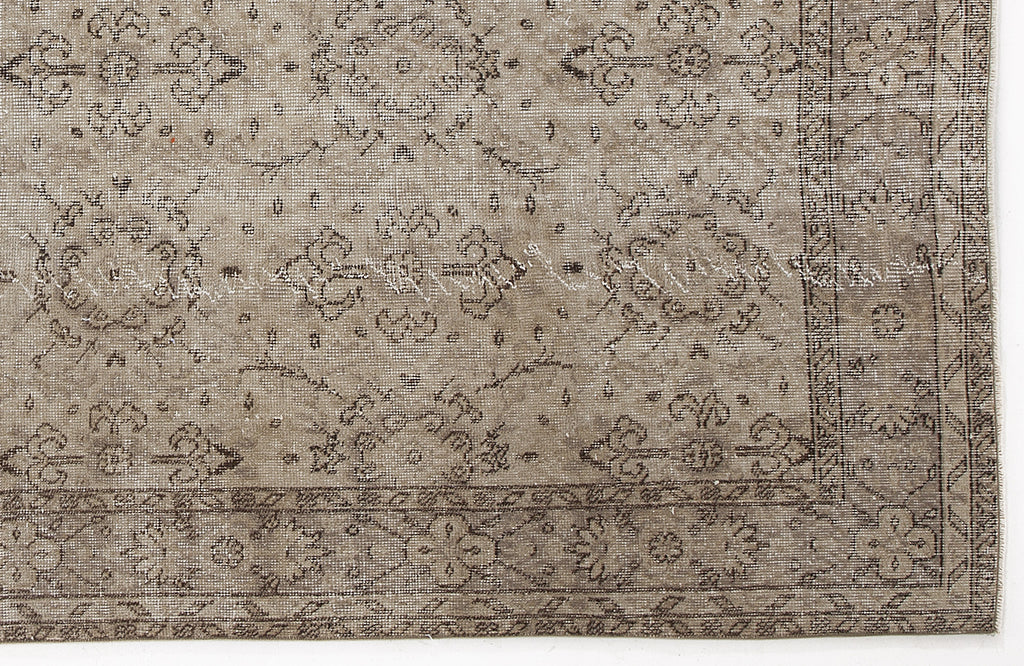 Beige Over Dyed Vintage Rug 5'2'' x 8'6'' ft 157 x 260 cm