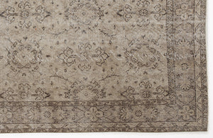 Beige Over Dyed Vintage Rug 5'2'' x 8'6'' ft 157 x 260 cm