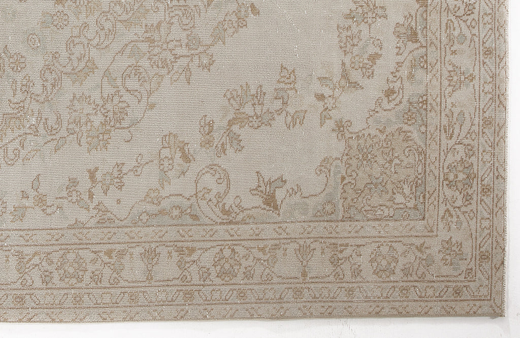 Beige Over Dyed Vintage Rug 6'0'' x 9'3'' ft 184 x 283 cm