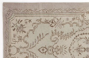 Beige Over Dyed Vintage Rug 4'10'' x 8'8'' ft 148 x 265 cm