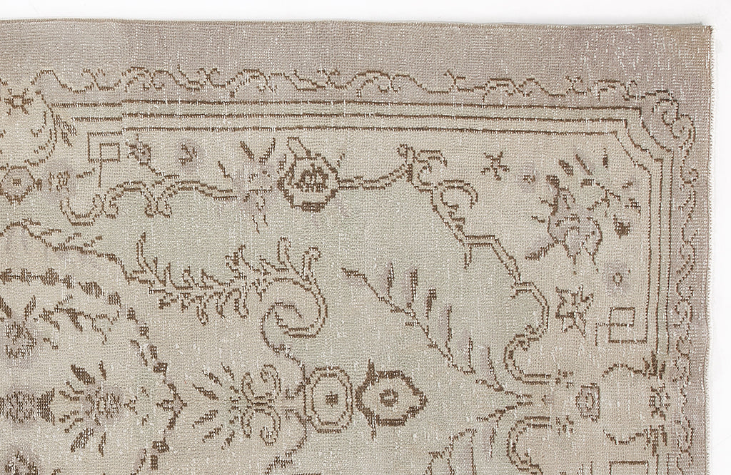 Beige Over Dyed Vintage Rug 4'10'' x 8'8'' ft 148 x 265 cm