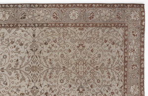 Beige Over Dyed Vintage Rug 5'5'' x 8'10'' ft 166 x 268 cm