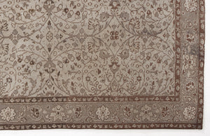 Beige Over Dyed Vintage Rug 5'5'' x 8'10'' ft 166 x 268 cm
