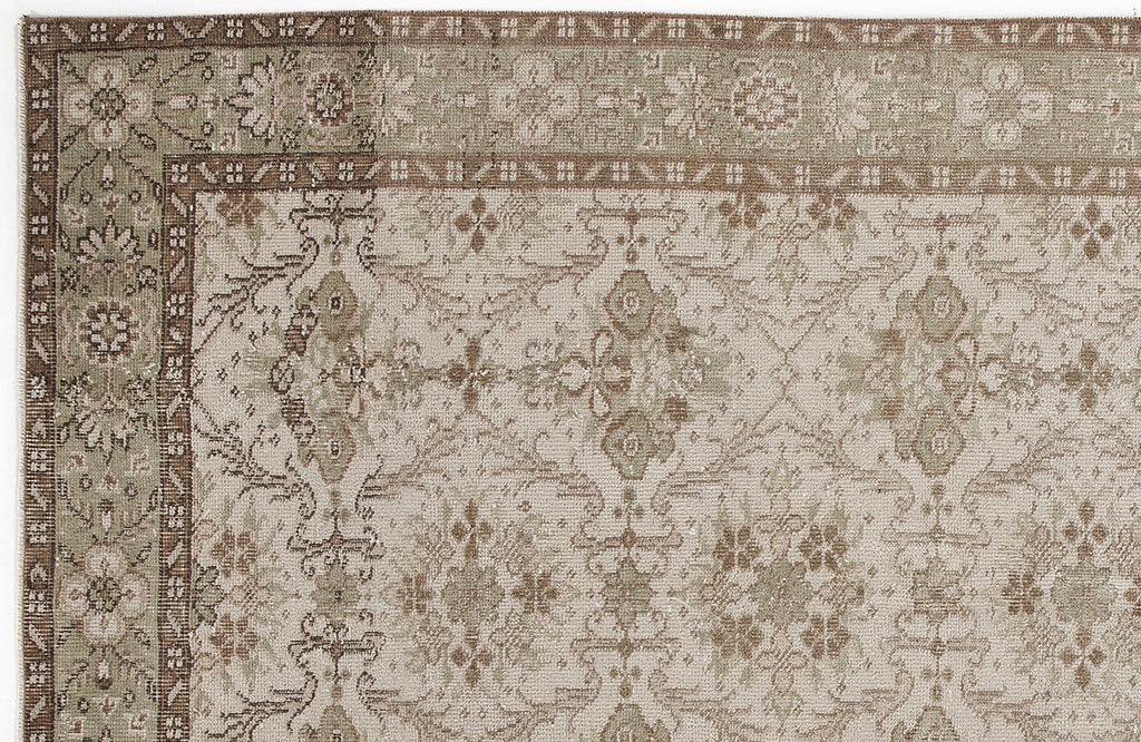 Beige Over Dyed Vintage Rug 4'10'' x 8'2'' ft 147 x 248 cm