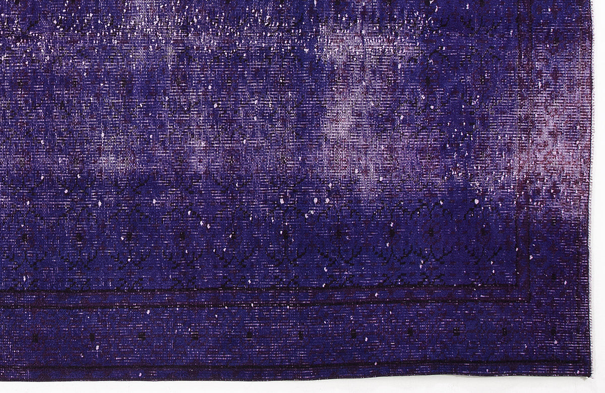 Purple Over Dyed Vintage Rug 5&#39;5&#39;&#39; x 8&#39;8&#39;&#39; ft 164 x 264 cm