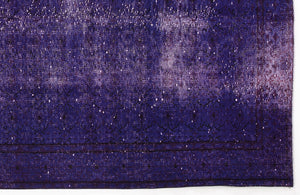 Purple Over Dyed Vintage Rug 5'5'' x 8'8'' ft 164 x 264 cm