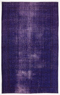 Purple Over Dyed Vintage Rug 5'5'' x 8'8'' ft 164 x 264 cm