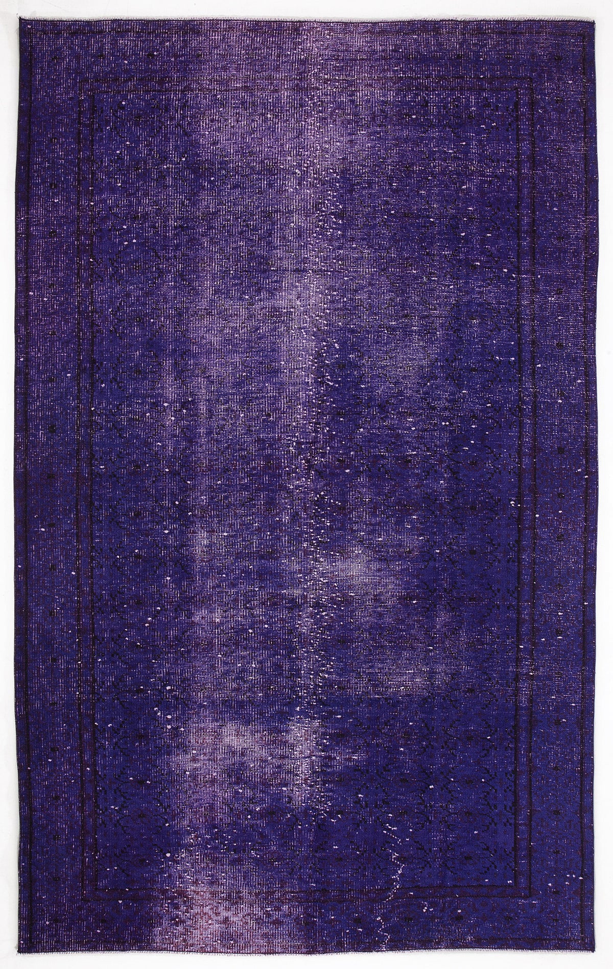 Purple Over Dyed Vintage Rug 5&#39;5&#39;&#39; x 8&#39;8&#39;&#39; ft 164 x 264 cm