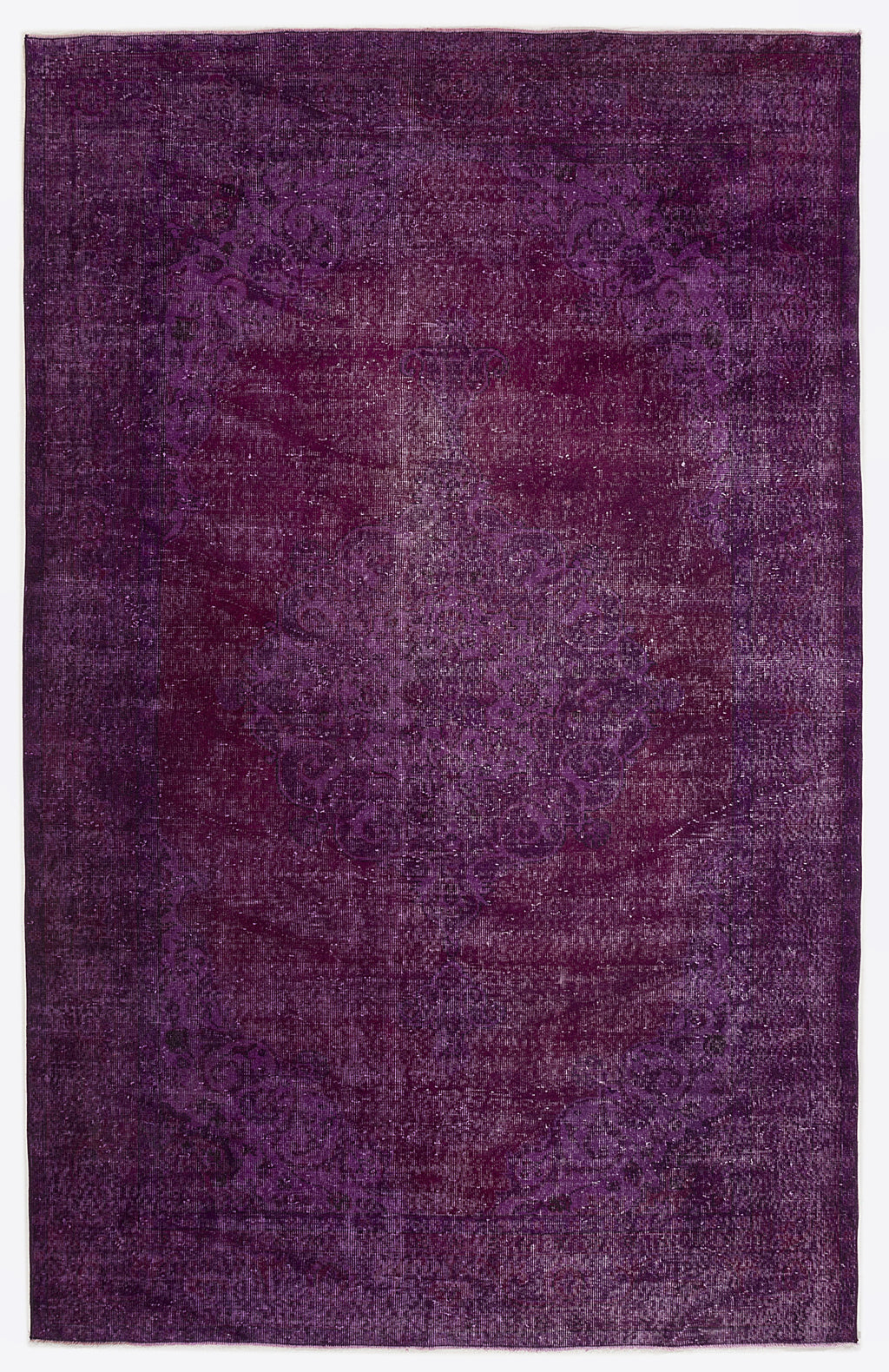 Purple Over Dyed Vintage Rug 6'8'' x 10'5'' ft 203 x 318 cm