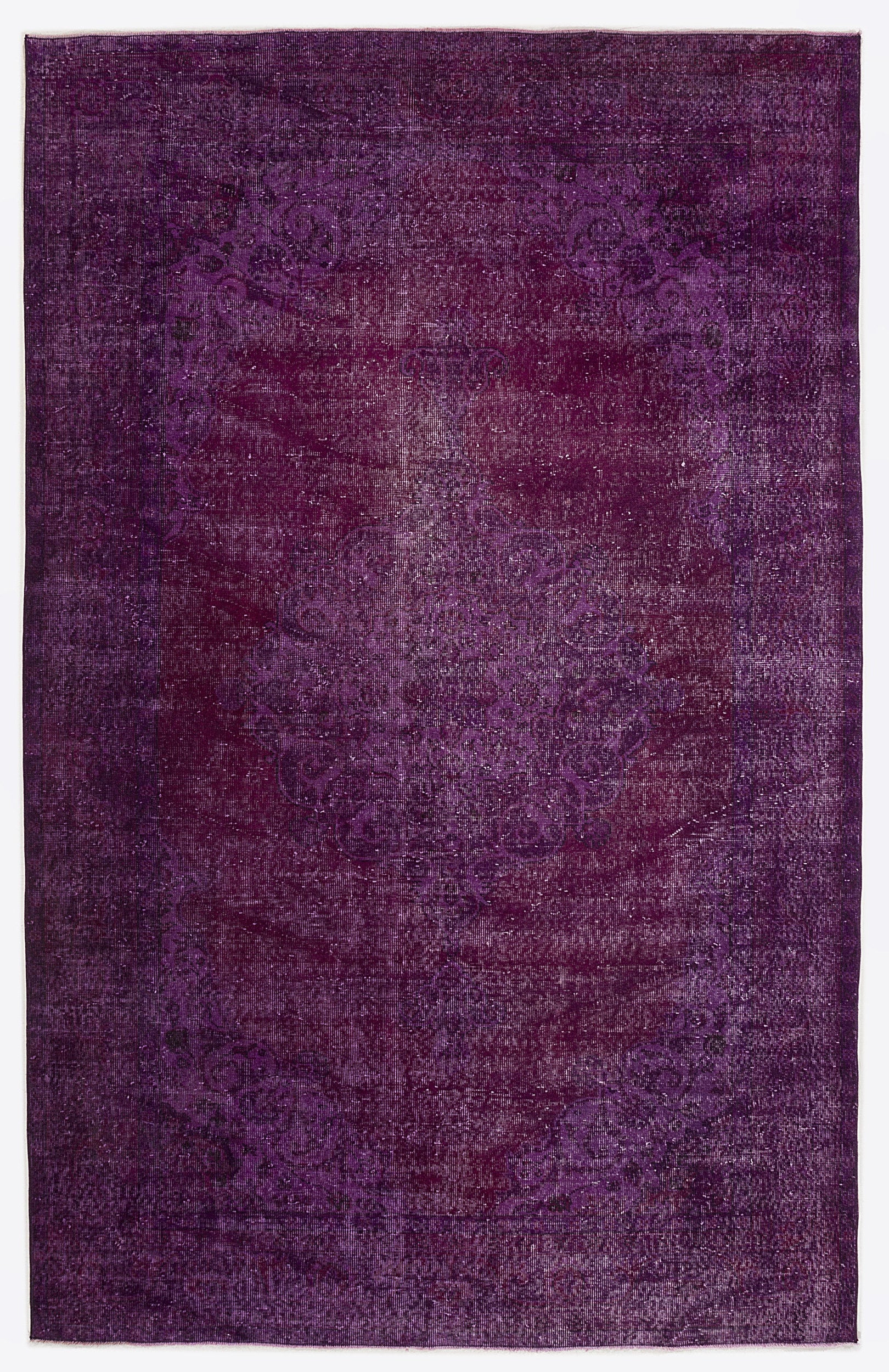 Purple Over Dyed Vintage Rug 6'8'' x 10'5'' ft 203 x 318 cm