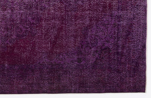 Purple Over Dyed Vintage Rug 6'8'' x 10'5'' ft 203 x 318 cm