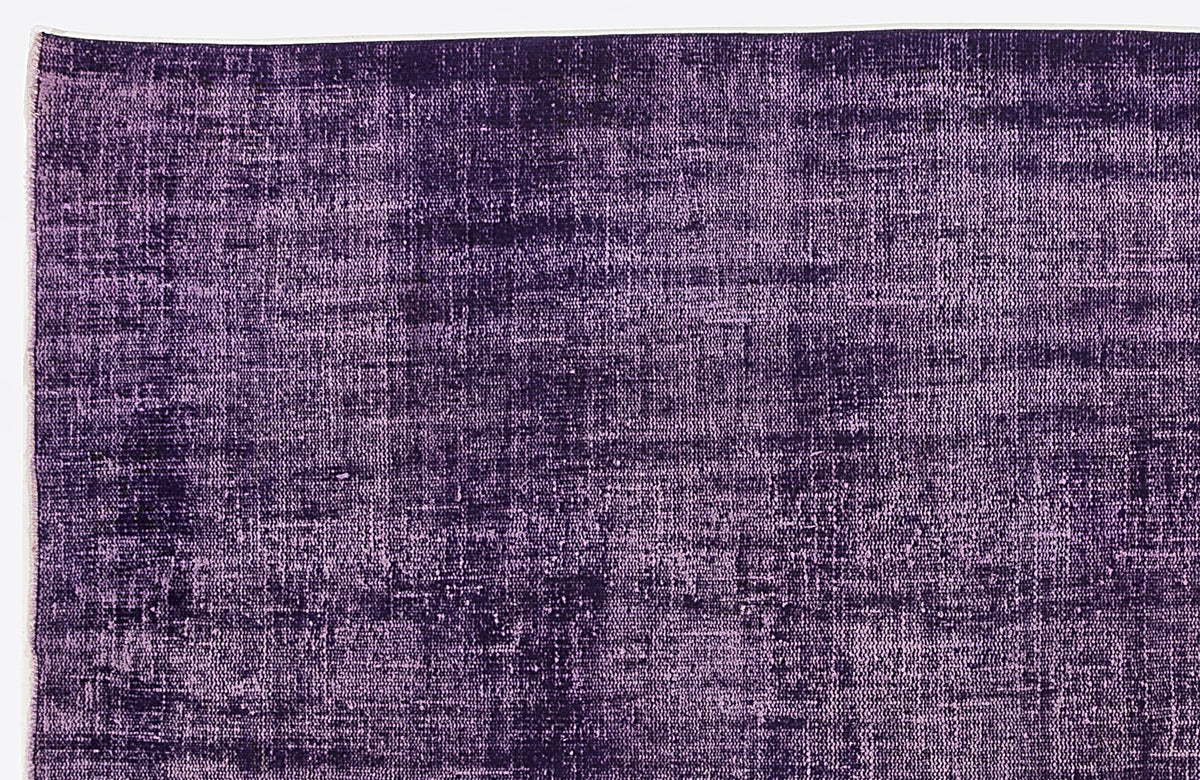 Purple Over Dyed Vintage Rug 5&#39;1&#39;&#39; x 8&#39;11&#39;&#39; ft 155 x 272 cm