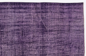Purple Over Dyed Vintage Rug 5'1'' x 8'11'' ft 155 x 272 cm