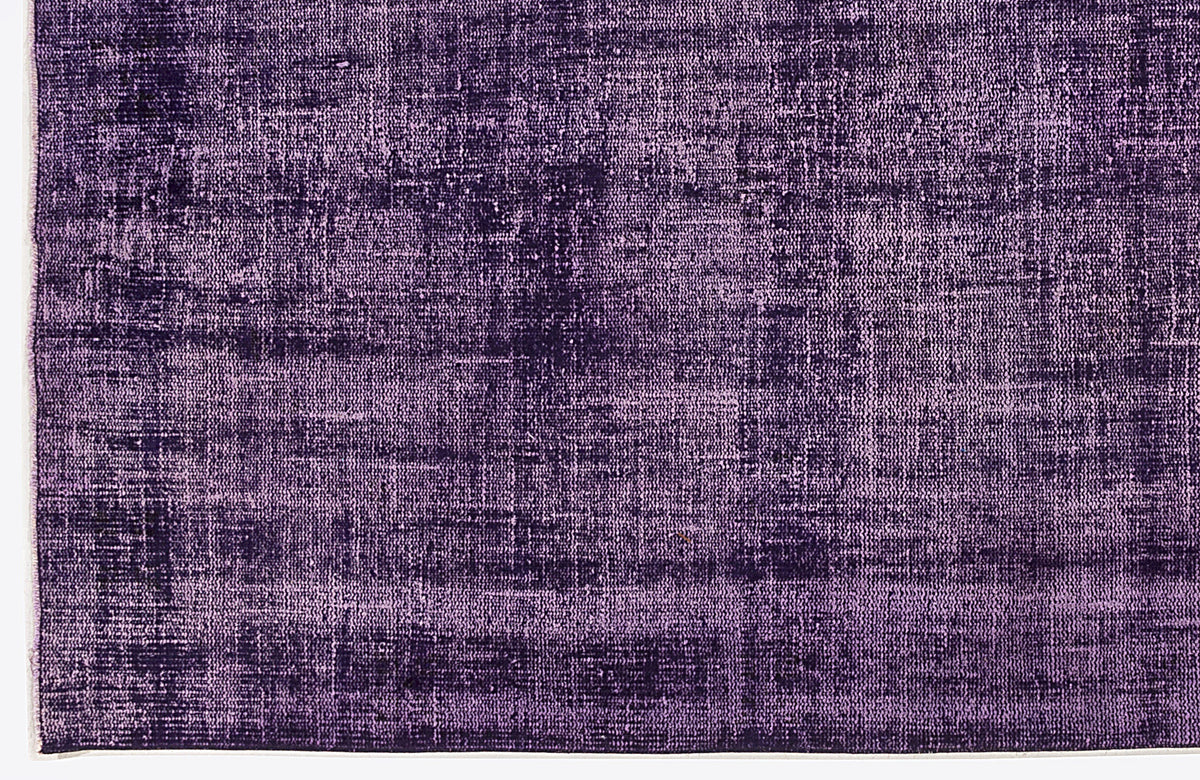 Purple Over Dyed Vintage Rug 5&#39;1&#39;&#39; x 8&#39;11&#39;&#39; ft 155 x 272 cm