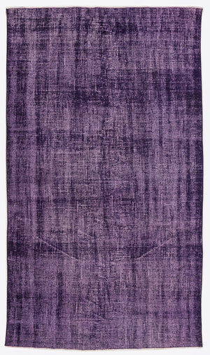 Purple Over Dyed Vintage Rug 5'1'' x 8'11'' ft 155 x 272 cm