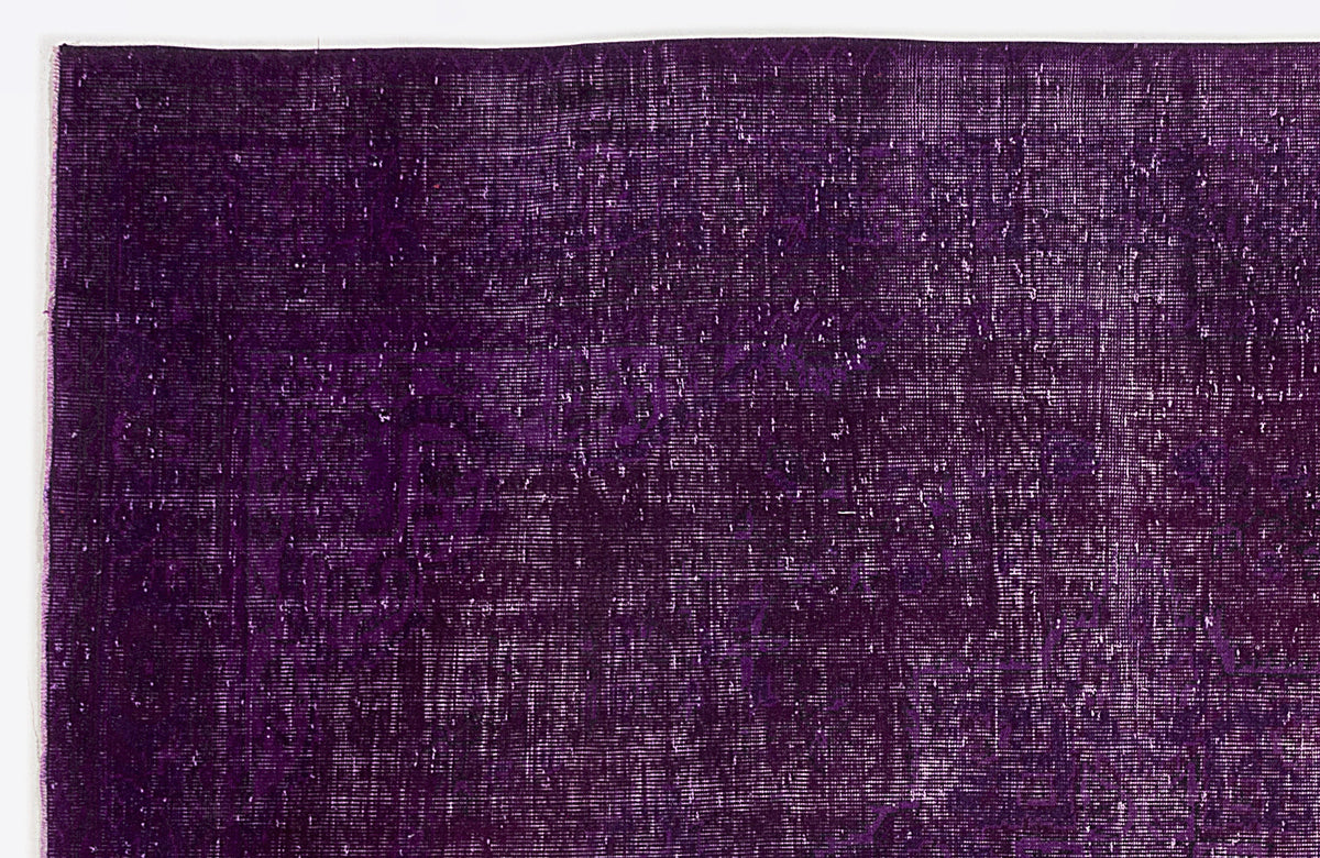 Purple Over Dyed Vintage Rug 6&#39;9&#39;&#39; x 9&#39;9&#39;&#39; ft 207 x 297 cm
