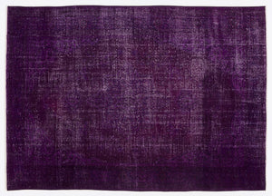Purple Over Dyed Vintage Rug 6'9'' x 9'9'' ft 207 x 297 cm