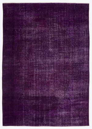 Purple Over Dyed Vintage Rug 6'9'' x 9'9'' ft 207 x 297 cm