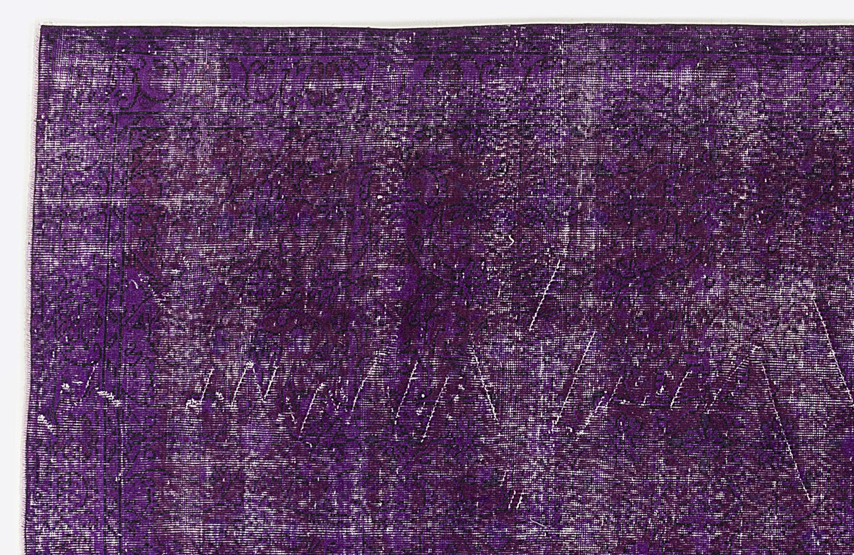 Purple Over Dyed Vintage Rug 5&#39;5&#39;&#39; x 9&#39;0&#39;&#39; ft 164 x 275 cm