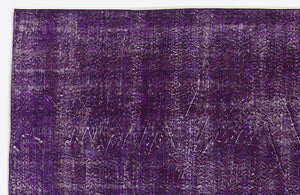 Purple Over Dyed Vintage Rug 5'5'' x 9'0'' ft 164 x 275 cm