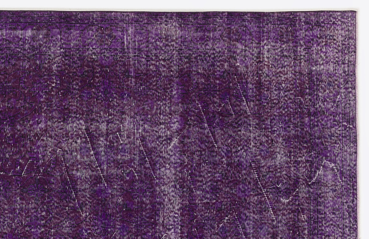 Purple Over Dyed Vintage Rug 5&#39;5&#39;&#39; x 9&#39;0&#39;&#39; ft 164 x 275 cm