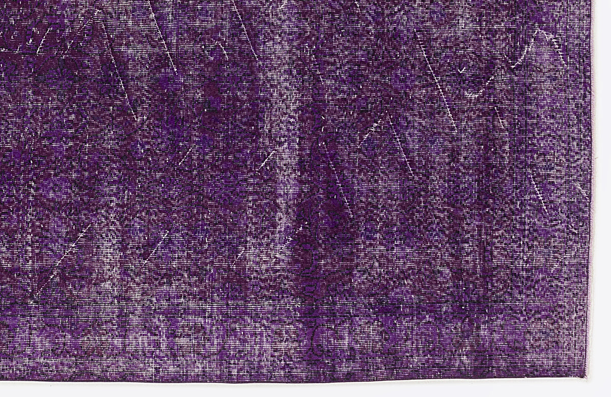 Purple Over Dyed Vintage Rug 5&#39;5&#39;&#39; x 9&#39;0&#39;&#39; ft 164 x 275 cm