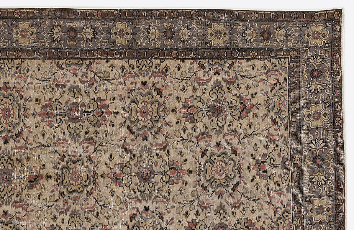 Naturel Over Dyed Vintage Rug 4&#39;12&#39;&#39; x 8&#39;11&#39;&#39; ft 152 x 272 cm