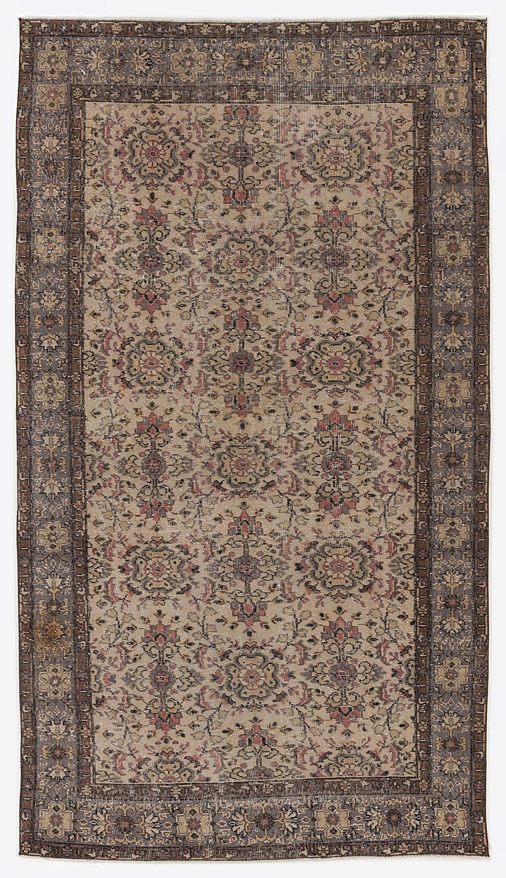 Naturel Over Dyed Vintage Rug 4'12'' x 8'11'' ft 152 x 272 cm