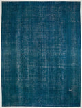 Turquoise  Over Dyed Vintage XLarge Rug 9'3'' x 12'6'' ft 282 x 380 cm