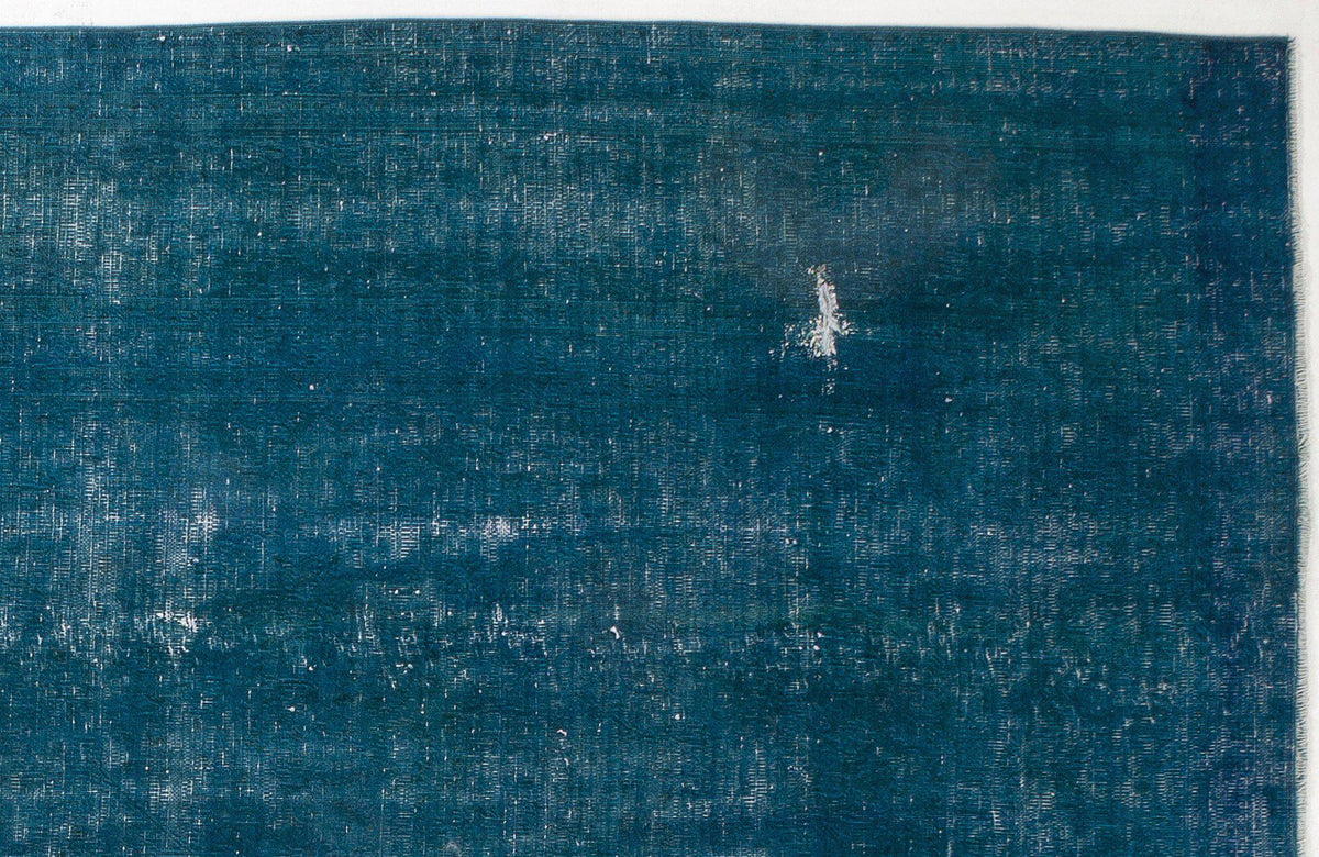 Turquoise  Over Dyed Vintage XLarge Rug 9&#39;3&#39;&#39; x 12&#39;6&#39;&#39; ft 282 x 380 cm