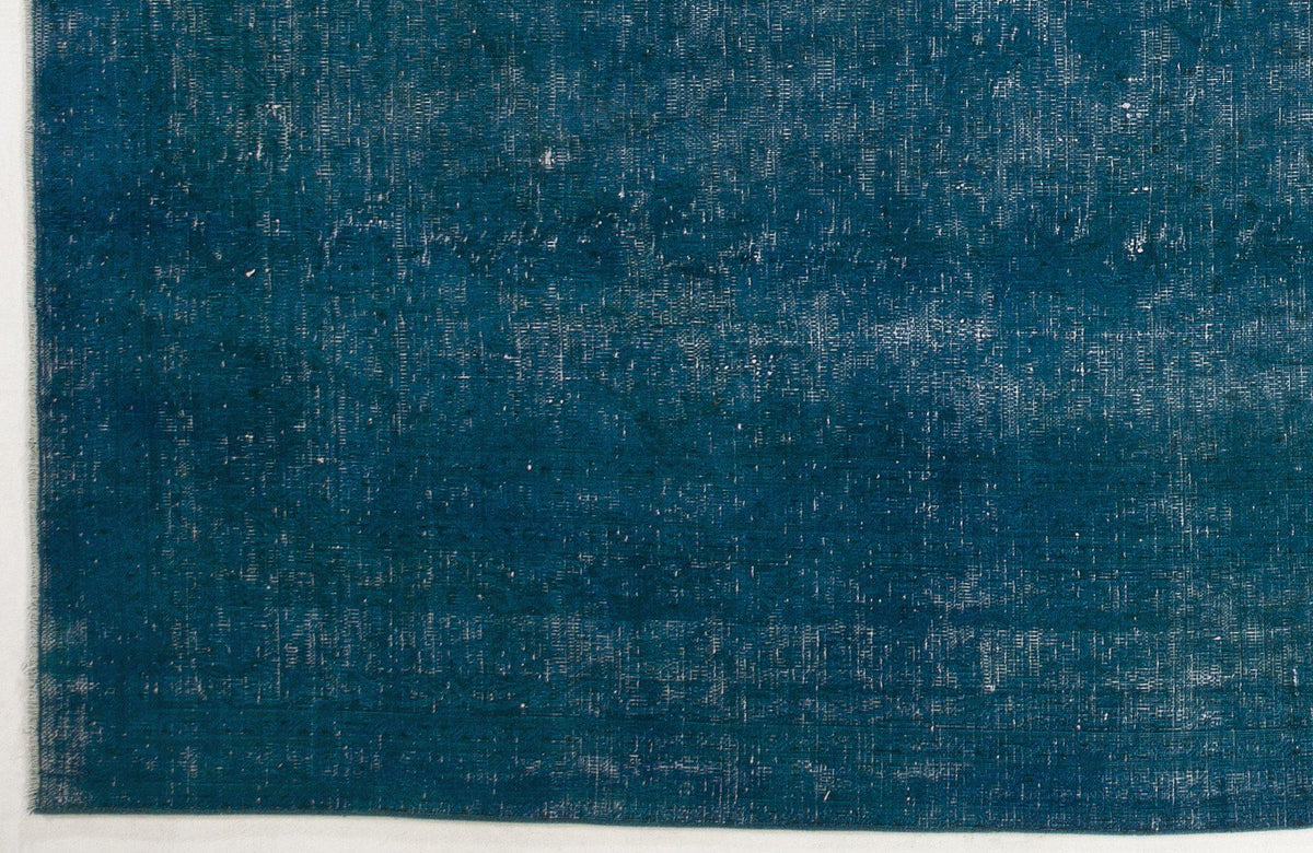 Turquoise  Over Dyed Vintage XLarge Rug 9&#39;3&#39;&#39; x 12&#39;6&#39;&#39; ft 282 x 380 cm