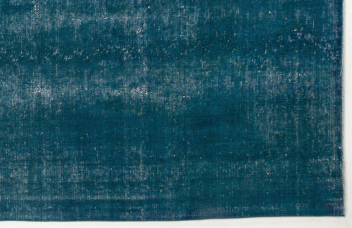Turquoise  Over Dyed Vintage XLarge Rug 9&#39;3&#39;&#39; x 12&#39;6&#39;&#39; ft 282 x 380 cm