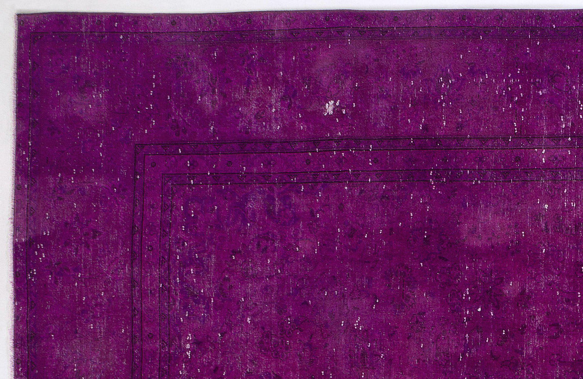 Fuchsia Over Dyed Vintage XLarge Rug 9&#39;2&#39;&#39; x 12&#39;10&#39;&#39; ft 280 x 390 cm