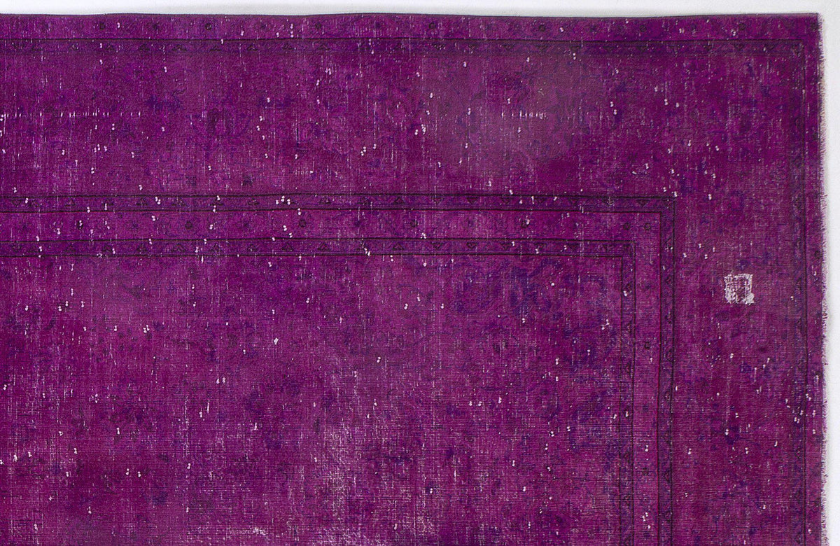 Fuchsia Over Dyed Vintage XLarge Rug 9&#39;2&#39;&#39; x 12&#39;10&#39;&#39; ft 280 x 390 cm