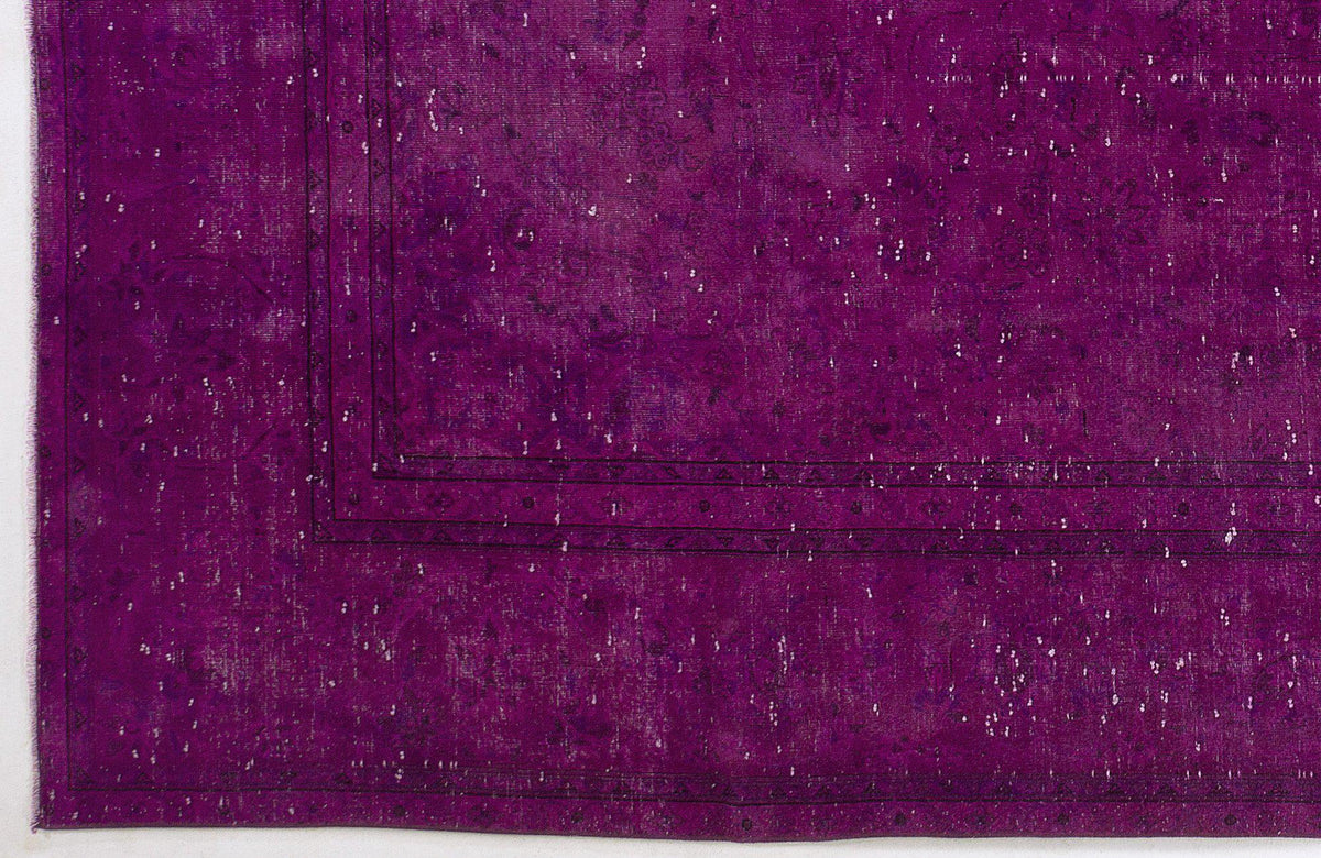 Fuchsia Over Dyed Vintage XLarge Rug 9&#39;2&#39;&#39; x 12&#39;10&#39;&#39; ft 280 x 390 cm