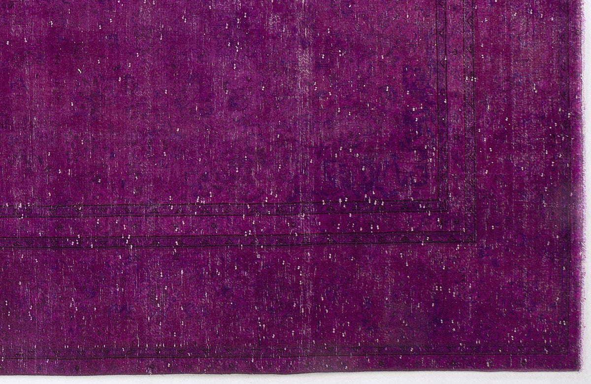 Fuchsia Over Dyed Vintage XLarge Rug 9&#39;2&#39;&#39; x 12&#39;10&#39;&#39; ft 280 x 390 cm