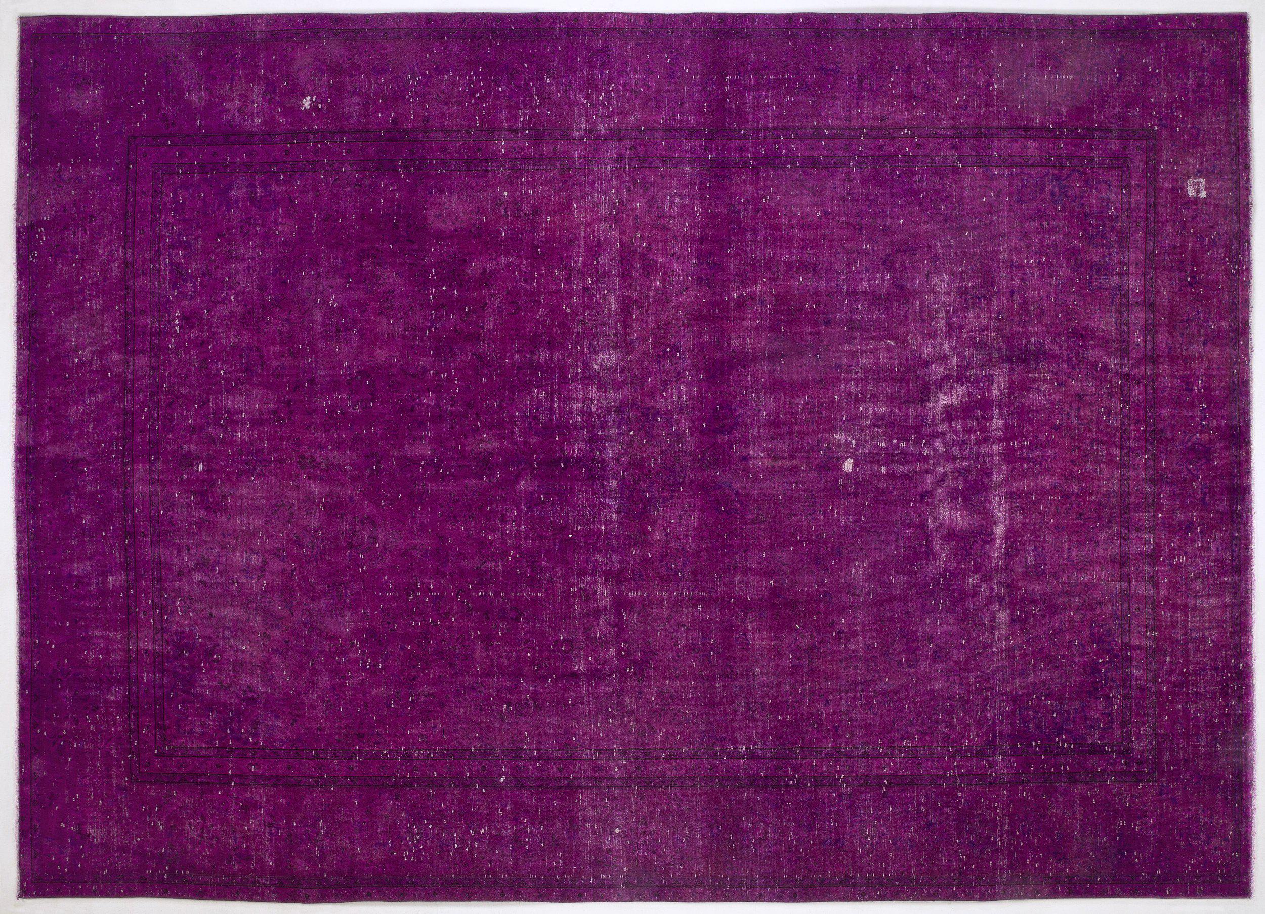 Fuchsia Over Dyed Vintage XLarge Rug 9'2'' x 12'10'' ft 280 x 390 cm