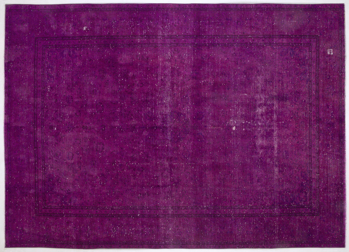 Fuchsia Over Dyed Vintage XLarge Rug 9&#39;2&#39;&#39; x 12&#39;10&#39;&#39; ft 280 x 390 cm