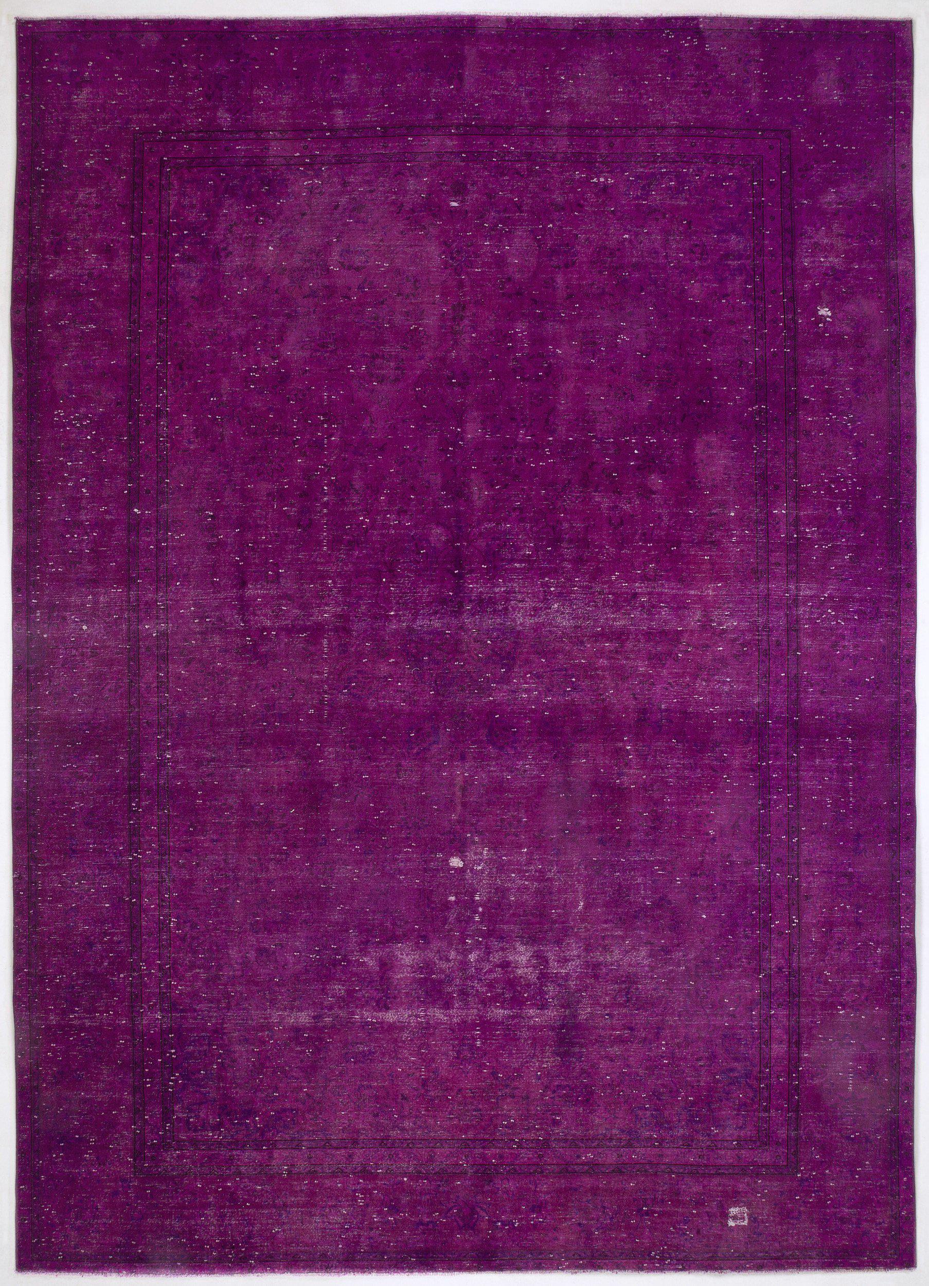 Fuchsia Over Dyed Vintage XLarge Rug 9'2'' x 12'10'' ft 280 x 390 cm