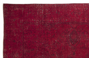 Red Over Dyed Vintage XLarge Rug 9'5'' x 12'8'' ft 286 x 387 cm