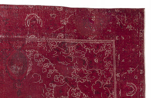Red Over Dyed Vintage XLarge Rug 9'5'' x 12'8'' ft 286 x 387 cm