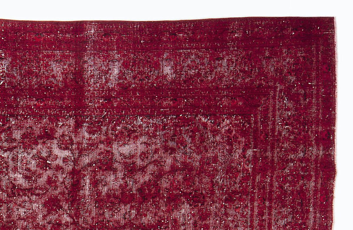 Red Over Dyed Vintage XLarge Rug 9&#39;4&#39;&#39; x 12&#39;4&#39;&#39; ft 285 x 375 cm