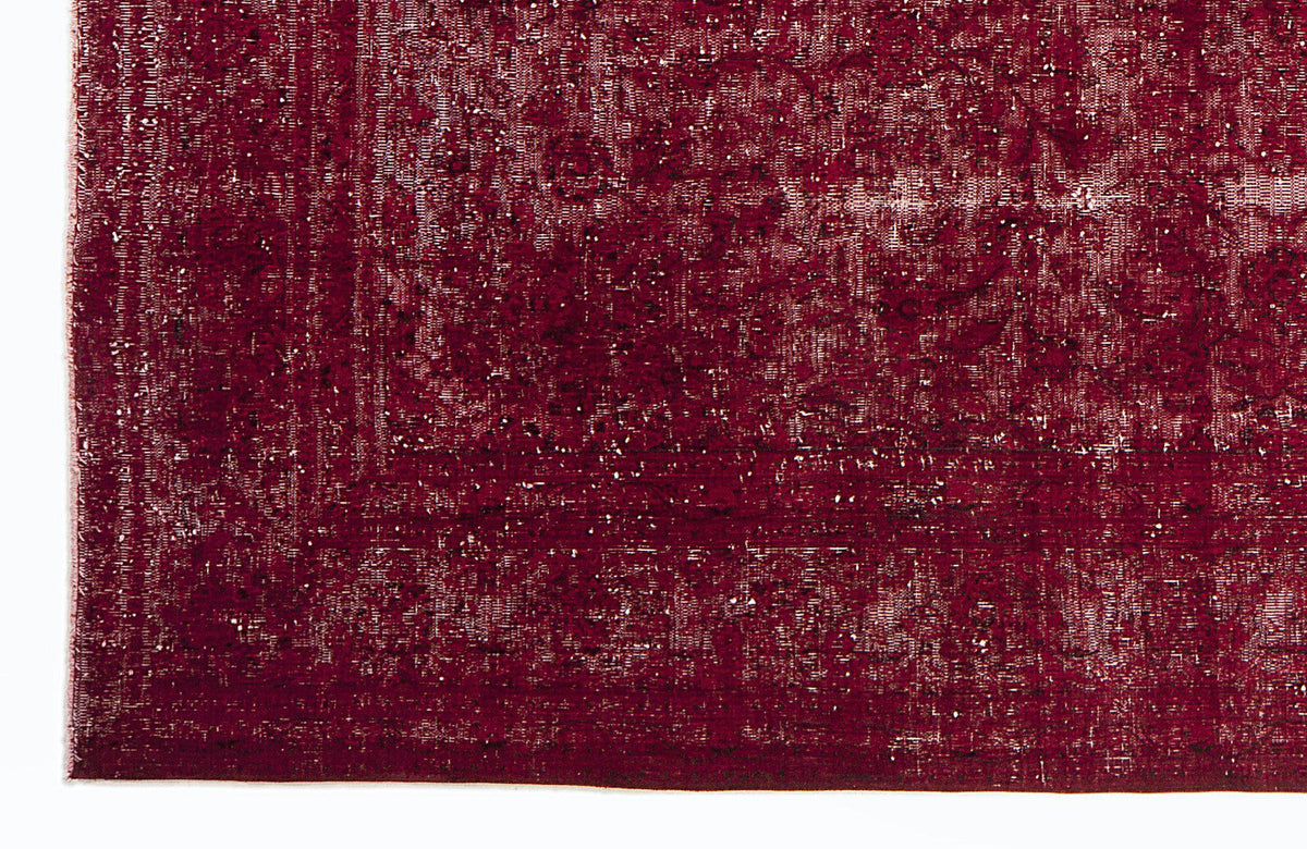 Red Over Dyed Vintage XLarge Rug 9&#39;4&#39;&#39; x 12&#39;4&#39;&#39; ft 285 x 375 cm