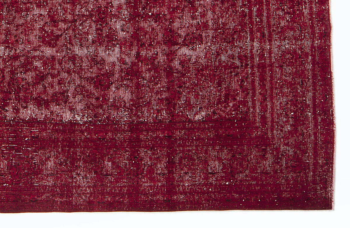 Red Over Dyed Vintage XLarge Rug 9&#39;4&#39;&#39; x 12&#39;4&#39;&#39; ft 285 x 375 cm