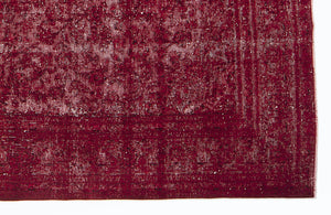 Red Over Dyed Vintage XLarge Rug 9'4'' x 12'4'' ft 285 x 375 cm